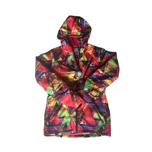 Dopamine Gsou Ski Snowboard Jacket Small Neon Geometric Insulated Hooded